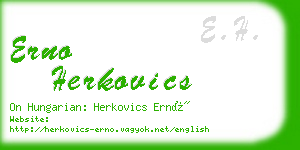 erno herkovics business card